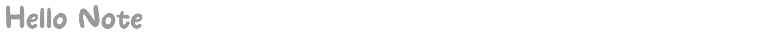 Hello Note font preview